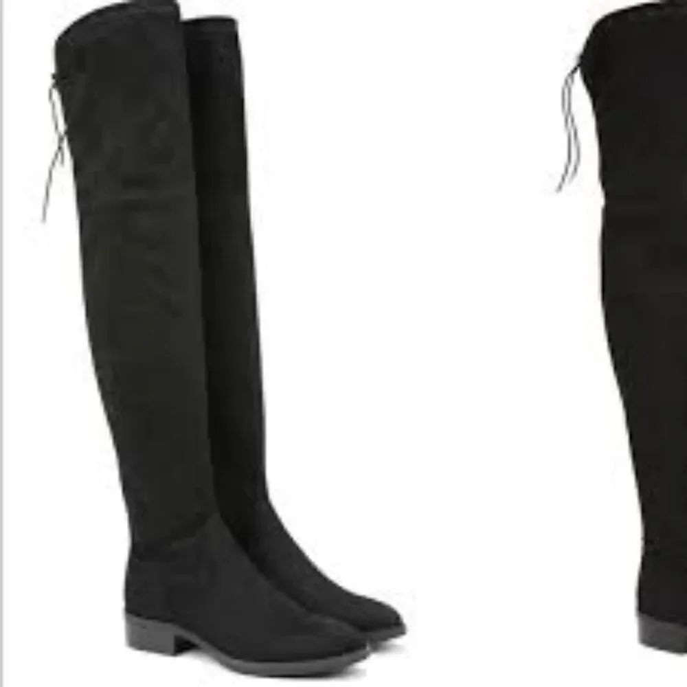 LIKE NEW SAM EDELMAN OTK PALOMA BLACK SUEDE BOOTS SIZE 7- RETAIL $398
